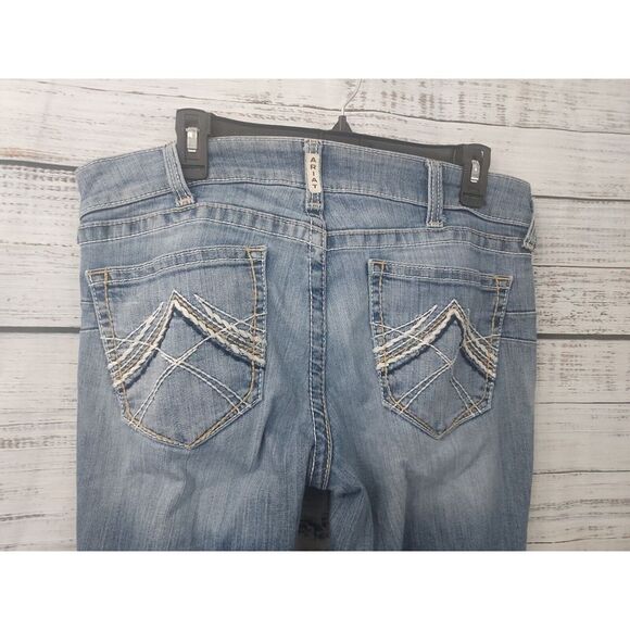Ariat Jeans Woman Size 31XL R.E.A.L. Mid Rise Stretch Whipstitch Boot Cut Jean - Picture 7 of 13